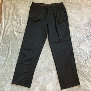 Louis Raphael Men's Black Slacks Pockets Pleats Size 32